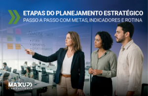etapas do planejamento estratégico com diagnóstico, metas e execução em empresas